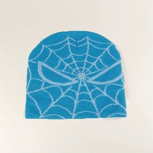 Bonnet en acrylique personnalisé avec impression en relief, motif jacquard tricoté, unisexe, sans revers, style streetwear avec lettres - Product Image 3