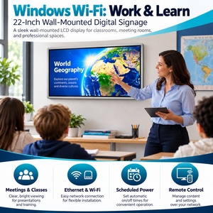 Pantalla Comercial de 22 Pulgadas para Montaje en Pared, Menú Digital LCD, Señalización Digital para Restaurantes, Publicidad, Android, Windows, WiFi, OEM - Product Image 4