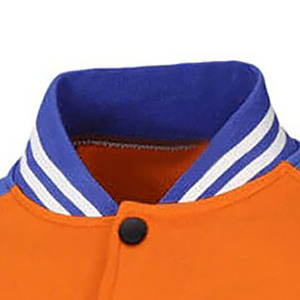 Shagaf Men's <b>Orange</b> Blue Formal Hooded Slim <b>Fleece</b> Jacket Eco-Friendly Breathable Stand Collar Front Logo Autumn Wear - Product Image 2