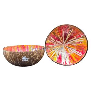 Cuenco de coco lacado de nuevo estilo artesanal de Vietnam colorido con patrón de lujo al mejor precio excelente elección - Product Image 6