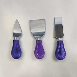 Modern Handcrafted 3pcs <b>Cheese</b> Spreader <b>Knives</b> <b>Set</b> with Resin Handle Perfect for <b>Cheese</b> Serving Hotel & Restaurants - Product Image 2
