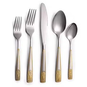 Ensemble de couverts en métal de luxe pour restaurant, outils de table élégants pour une utilisation professionnelle dans l'hôtellerie - Product Image 5