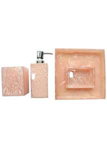 Juego de Baño de Resina de Diseño de Lujo, 4 Piezas, Dispensador de Jabón, Portacepillos de Dientes, Bandeja para Artículos de Baño, a Precio Accesible - Product Image 6