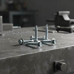 Tornillos de Acero al Carbono Galvanizado de Alta Resistencia para Techos - Autoperforantes con Punta TEK y Cabeza Hexagonal Clase 4.8 6.8 Rosca Gruesa - Product Image 1