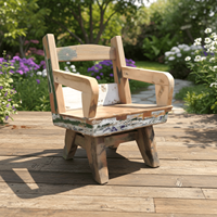 DIVADI Siège en bois de bateau récupéré, durable, artisanal, écologique, canapé une place avec rangement dissimulé, pour maison, villa, hôtel, style rustique