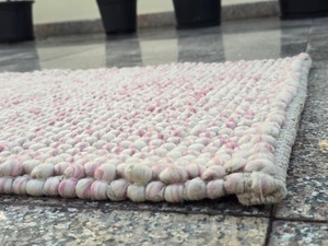 Alfombras de Lana Tejidas a Mano de Diseño Moderno, Técnica Jacquard, Patrón Abstracto, Estilo Kilim, Lavables y Ecológicas - Product Image 4
