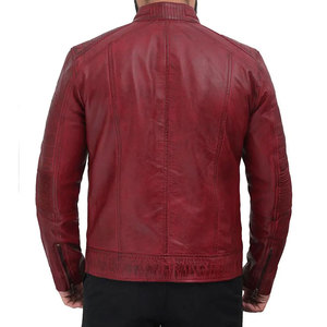 Exotic Breathable Autumn Varsity Travel Jacket Made with Pure Leather Minimalist Sharp Look Zip-Up for <b>Men</b> - Product Image 4