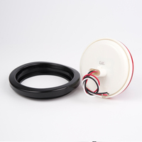 Feux arrière ronds de 4 pouces à 10 LED ambre, clignotants, à montage encastré avec prise IP67, pour remorques de camping-cars et camions
