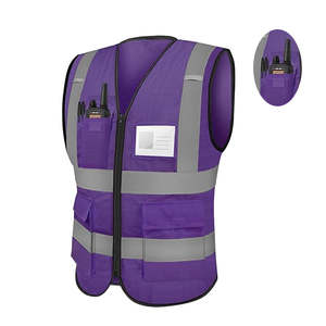 Chaleco de Seguridad Reflectante con Bolsillo, ANSI Clase 2, Impermeable, Logotipo Personalizado, Ropa de Trabajo Transpirable de Lona - Product Image 6