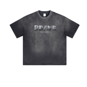 Camiseta Personalizada para Hombre, Estilo Vintage, Lavado Ácido, Hombros Caídos, Impresión de Logotipo Personalizado con Serigrafía, Ropa Urbana, 100% Algodón, Formal - Product Image 1