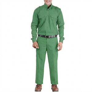 Conjunto de Uniforme de Trabajo Elegante para Verano, para Construcción y Bomberos, Material de Poliéster/Algodón - Product Image 4