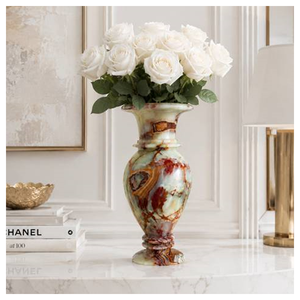 Elegant <b>Large</b> Decorative Table Decoration Modern Luxury Centerpieces Natural Onyx Glossy Polish Eco-Friendly <b>Flower</b> <b>Pot</b> Home - Product Image 1
