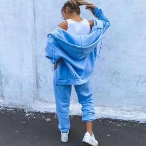 Conjunto Deportivo para Mujer, Sudadera con Capucha y Pantalones Jogger de Color Sólido, Ropa Deportiva Femenina - Product Image 4