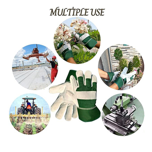 Gants de jardinage en cuir de vachette de bonne qualité, fabrication professionnelle, résistants à la chaleur, gants de travail pour charpentiers - Product Image 4