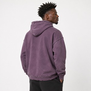 Mens Distressed Pullover Hoodie Heavyweight Cotton <b>Fabric</b> <b>Retro</b> Washed Design Comfortable Fit Perfect for Casual Wear Street Fas - Product Image 3