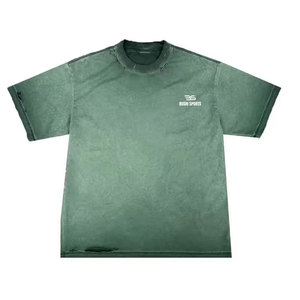 Nouveau t-shirt effet soleil délavé, t-shirt élégant effet soleil délavé avec lavage vintage et construction légère - Product Image 1