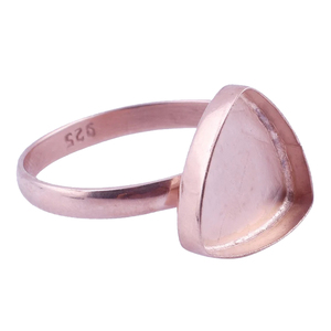 Solid 925 Sterling Silver Minimalist Triangle Cut <b>Plain</b> Band <b>Ring</b> Geometric Bezel Setting Unisex Everyday Wear Fine <b>Ring</b> Jewelry - Product Image 4