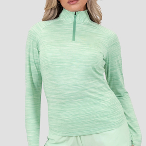 Wholesale Ladies Body Contouring Four-way Stretch Quick Dry <b>Yoga</b> <b>Jacket</b> Full Zip Stand Collar Thumbholes Regular Fit Running - Product Image 1