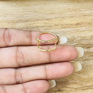 Modern Style Square <b>Ring</b> Minimalist Brass <b>Rings</b> For Men 18k Gold Plated Geometric <b>Open</b> Frame Dainty Jewelry Wholesale/OEM/ODM - Product Image 2