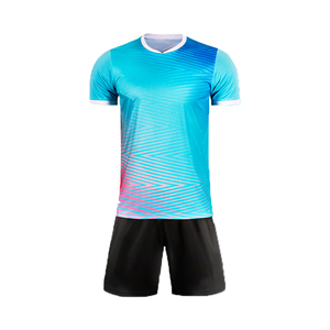 Custom Sublimated Soccer Jersey Set Pink Gradient Crew Neck Short Sleeve Moisture Wicking Men Adult Regular Fit - Product Image 3