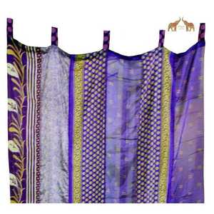 Premium Silk Saree <b>Door</b> Curtain with Elegant Multicolor Fabric Panel for Home Partition Window Decoration and Interior Styling - Product Image 2