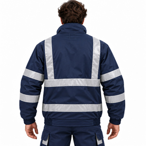 Safety Workwear Winter Jacket Rain Jacket <b>Men's</b> Waterproof Lightweight Reflective <b>Raincoat</b> High Visibility Rain Coat Rain - Product Image 3