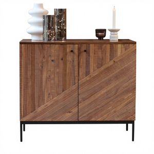 Mueble de Almacenamiento de Madera Maciza de Diseño Moderno y Rústico, Hecho a Mano, Ecológico y Duradero para el Hogar, Bar o Comedor - Product Image 1