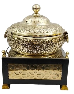 Plat à chafing élégant en acier inoxydable, fait main, vente en gros, pour table, unique, classique, chauffage par induction, affichage numérique, 150L - Product Image 1