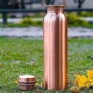 ขวดน้ำทองแดง ดีไซน์มินิมอล พกพาสะดวกสำหรับเดินทาง - Product Image 3