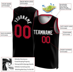 Camiseta de Baloncesto Personalizada de Punto 100% Algodón, Diseño en Blanco, Uniforme de Equipo, Secado Rápido, Malla Deportiva, OEM, Nombre del Jugador N - Product Image 5