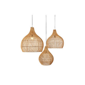 Lampe de plafond en rotin naturel du Vietnam, fabriquée à la main pour un éclairage décoratif dans les salons, les salles à manger, les hôtels, les restaurants et les cafés - Product Image 5