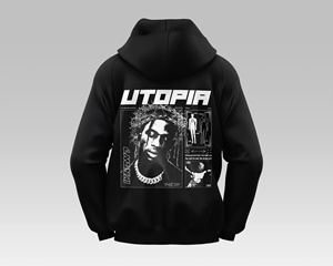 Sudadera con Capucha Oversize para Hombre, 100% Algodón, Estampado de Calavera, Estilo Vintage Desgastado, con Forro, Logotipo Personalizado OEM, Vietnam - Product Image 5