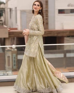 2022 indio pakistaní última seda cruda trabajo hecho a mano pesado Salwar Kameez traje gasa ocasión especial ropa de fiesta vestido de Venta caliente - Product Image 2