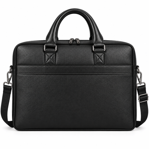 Sac à bandoulière en cuir personnalisé pour ordinateur portable, mallette de bureau exécutive, sac messager unisexe en cuir sur mesure pour entreprises - Product Image 2