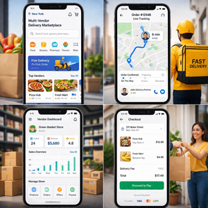 แอปพลิเคชันมือถือตลาดจำหน่ายสินค้ารุ่นใหม่ รองรับผู้ขายหลายคน ติดตามสถานะแบบเรียลไทม์ ข้อซื้อขายที่ปลอดภัย แดชบอร์ดวิเคราะห์ข้อมูล - Product Image 2