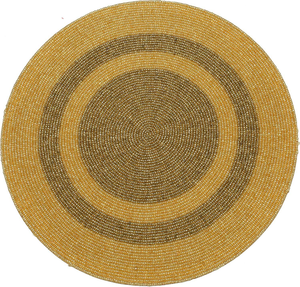 Luxury Handmade Round Beaded Placemats Gold Sequin <b>Table</b> <b>Mats</b> for Wedding Home Decoration - Product Image 6