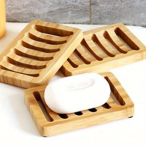 Wooden Soap Dish Simple Drain Soap Tray Holder for Bathroom Multifunctional Minimalist Soap Storage - Product Image 5