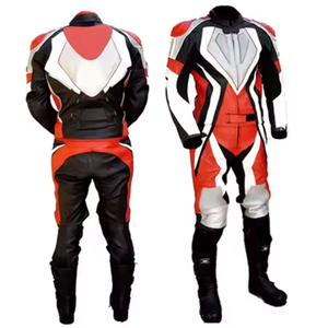 Men's Winter Motorbike Leather Suit % Genuine Leather Anti-UV Full Sleeve Racing Protection - Product Image 6