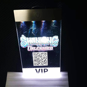 บัตรพนักงาน LED แบบกำหนดเอง ป้ายชื่อพนักงาน ป้ายติดบัตรพลาสติกแบบพิเศษ สลักลายได้ พร้อมแผ่นสัมผัส สวิตช์แบบใช้แบตเตอรี่ พิมพ์ลายได้ - Product Image 1