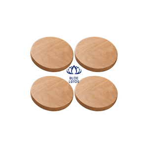 Posavasos de Madera Ecológico y Sostenible de Alta Calidad, Personalizable, Protección para Bebidas en Restaurantes y Hoteles, Color Azul - Product Image 1