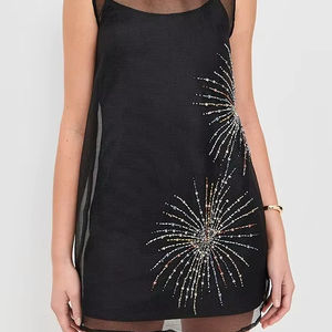 ชุดเดรสผ้าฝ้ายสำหรับผู้หญิง ลายดอกไม้และลายเสือดาว สไตล์ลำลองสำหรับฤดูร้อน ชุดมินิเดรสพิมพ์ลายด้วยมือ แต่งลูกไม้และลายเพชรแบบอินเดีย - Product Image 1