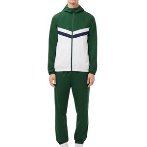 Green Two Piece Tracksuit Full Zip Cotton Jogging Suit Hooded <b>Sweatpants</b> <b>Set</b> Breathable Casual Sports Windproof Tracksuits <b>Set</b> - Product Image 1