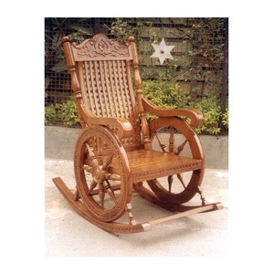 Silla Mecedora Moderna de Madera de Teca Premium, Silla Mecedora de Madera Antigua, Personalizable en Tamaño y Color, Precio de Mayoreo Directo de Fábrica - Product Image 3