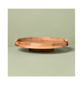Plato Giratorio Redondo de Madera para Queso y Aperitivos, Diseño Clásico, Apto para Lavavajillas, Vajilla de Madera de Acacia - Product Image 6