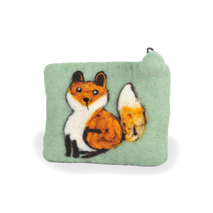 ทำด้วยมือในเนปาลผู้หญิงกระเป๋าสตางค์ที่ทำจากขนสัตว์นิวซีแลนด์ดีไซน์สุนัขจิ้งจอกที่มีเสน่ห์มีสไตล์และทันสมัย - Product Image 5