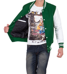 Top Selling <b>Red</b> Black Color College Baseball Varsity <b>Jacket</b> Unisex Custom Leather Sleeves Woolen Fabric Hooded Cartoon Stand - Product Image 3