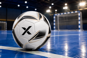 Ballon de football personnalisé X, blanc, noir, rouge, logo X, ballons de futsal |   OEM ODM |   Fabricant |   Qualité de conception haut de gamme - Product Image 6
