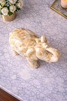 Statuette d'éléphant en nacre polie faite à la main, décoration de luxe pour la maison, décoration de table, Feng Shui