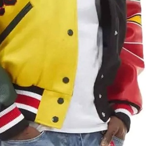 Chaqueta Varsity Letterman de lana personalizada para hombre con parches y etiquetas de logotipos bordados de color personalizado de cuero real para ropa de invierno - Product Image 6