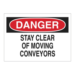 Panneau de signalisation de sécurité pour convoyeur Brady Danger - Panneau d'avertissement en ABS pour les zones industrielles et d'entrepôt - Product Image 3